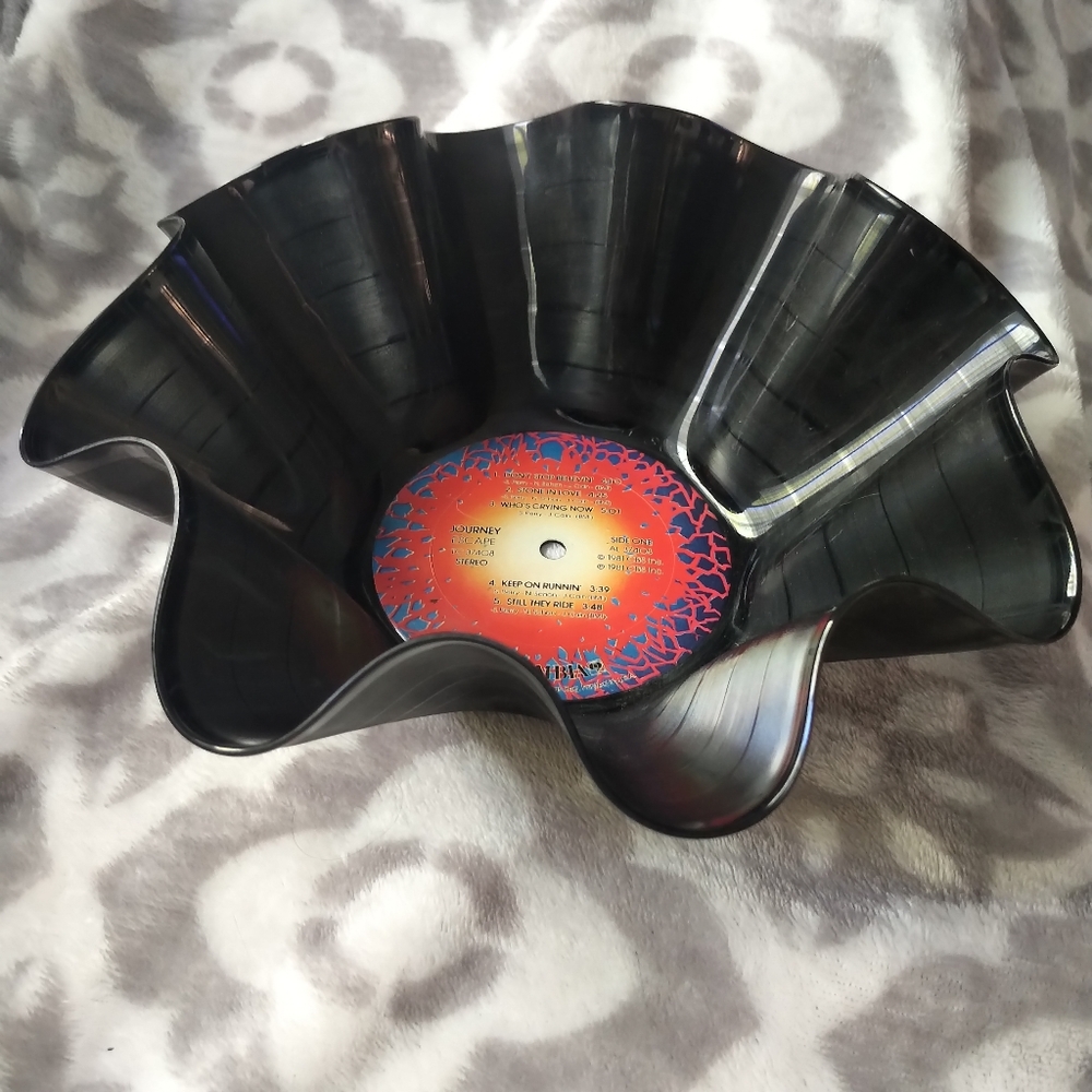 Journey Escape vinyl record music decorative bowl